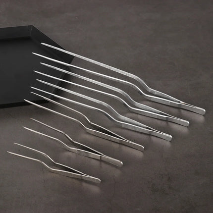 Kitchen Tongs Kitchen Utensils BBQ Tweezer Food Clip  Stainless Steel Kitchen Chief Tongs Picnic Barbecue Cooking Seafood Tool