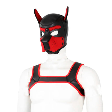 SexShop Puppy Play Dog Hood Mask Neck Collar Bdsm Bondage Chest Harness Strap Dog Tail Butt Plug Adult Game Sex Toys For Couples
