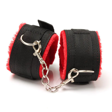 Sex Handcuffs Nipple Clamps Whip Mouth Gag  Mask Anal Plug Vibrator BDSM Bondage Set Erotic  Toys for Woman Men Adult Game