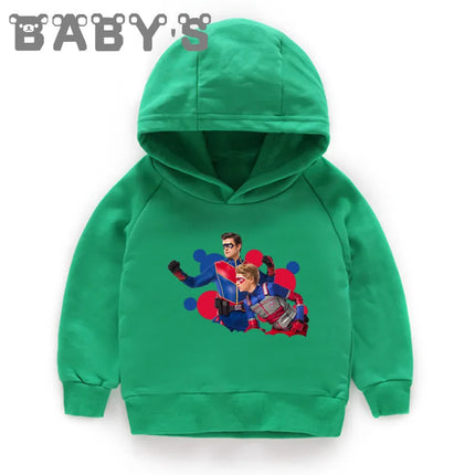 Henry Danger Funny TV Shows Kids Sweatshirts Children Casual Hooded Hoodies Baby Pullover Tops Girls Boys Autumn Clothes,KMT2308