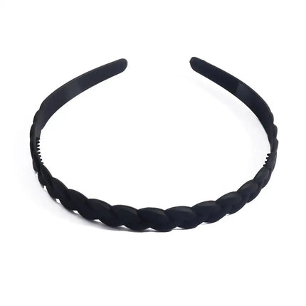 High Quality 1Pc/Lot 12cm Fashion Men's Women's Unisex Black Wavy Hair Head Hoop Band Sport Headband Hairband Hair Accessories