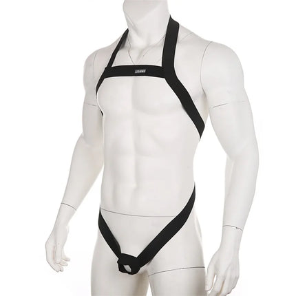 Men Harness Sexy Man Bondage Bodysuit Lingerie Costume Elastic Hollow Out Halter Chest Strap Fetish with Penis Ring Arnes Hombre