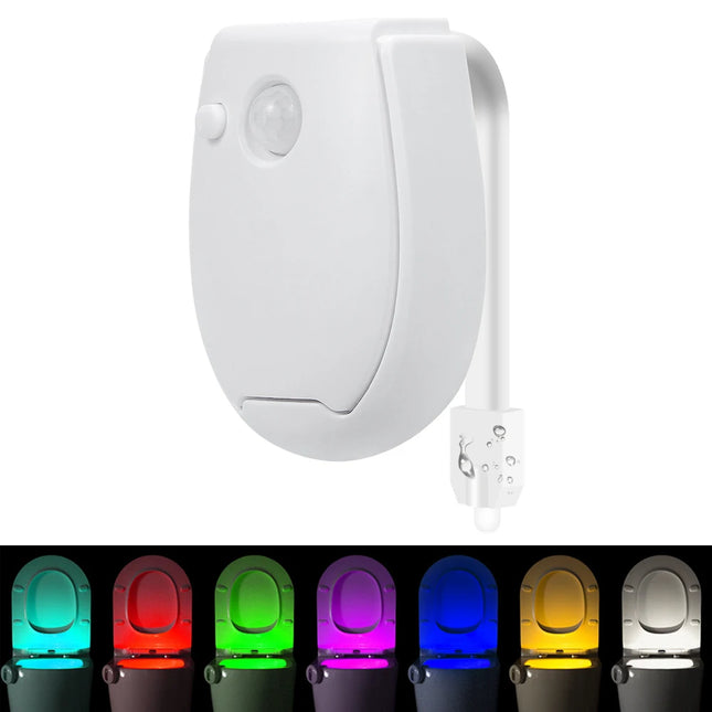 RGB LED Lamp Smart PIR Motion Sensor Toilet Seat Night Light Waterproof WC Toilet Bowl Backlight LED Lamp For Bathroom Washroom