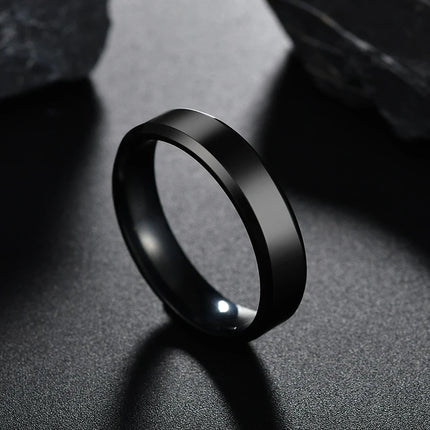 Letdiffery Simple Stainless Steel Couple Jewelry Smooth 1/2/4/6/8mm Women Men Finger Rings For Lovers Dropshipping Wholesale