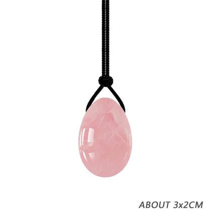 Natural Rose Quartz Yoni Egg Jade Eggs Women Kegel Exerciser Vaginal Muscles Tightening Ball Jade Massager Crystal Kegel Eggs