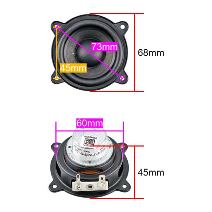 2.5 INCH Full Frequency Bass Speaker 2OHM 15W Neodymium Car Amplifier Home-made Portable Buletooth Speaker For Pill XL 2PCS