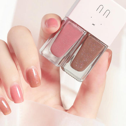 Manicure Water-based Bright Scrub Can Tear Gemini Nail Polish Two Bottles Set Twin Nail Polish Combination Glitter Nal Art Tools