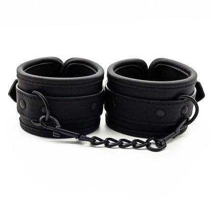 Sexy Adjustable Leather Handcuffs Collar Adult Toys Sex Games Bondage Restraints Exotic Accessories Sex Toys for Woman Couples