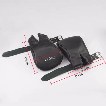 Puppy Bdsm Mittens Mitt,Leather Gloves Dog Paw Palm, Padded Handcuffs Bondage,Sex Toys For Couples