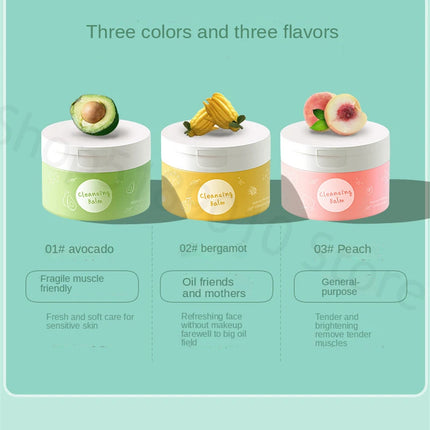New Product Vegetable Oil Peach Makeup Remover Cleansing Ice Cream with A Gentle Texture and No Tightness Makeup Remover Balm