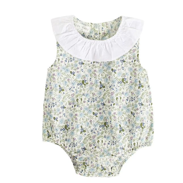 Sanlutoz Summer Cotton Floral Baby Clothing Cute Sleeveless Baby Girls Bodysuits