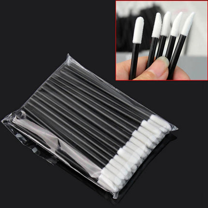 New 50 Pieces Lip Brushes Soft Lipstick Mascara Wands Applicators Eyelash Cleaner Cosmetic Brushes Women Make Up Tools
