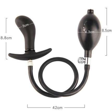 Inflatable Silicone Penis/Ball Gag Oral Dildo Open Mouth Plug Expandable Pump Big Anal Butt Plug Vibrator BDSM Flirt Sex Tools