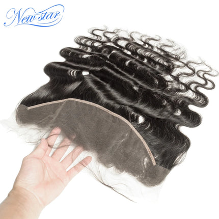 13x4 HD Lace Frontal Body Wave Human Hair Brazilian Pre-Plucked With Baby Hair New Star Virgin Hair Undetectable Lace Closure