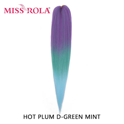 Miss Rola Synthetic 26 Inches 75g Kanekalon Hair Wholesale Bulk Braid Hair Extension Pre Stretched Pink Blonde Twist Jumbo Braid