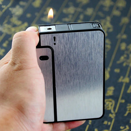 Automatic Cigarette Case Metal Cigarette Boxes 10pcs Cigarette Capacity Can Mount Lighter Men Gadget Tool Nice Gift Dropshipping