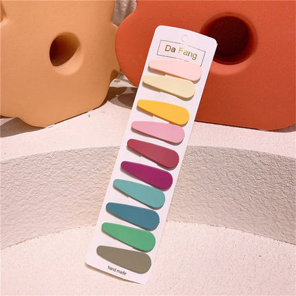 10Pcs/Set Baby Girl Hair Clips Kid Cute Colorful Hairpins Water Droplets Bangs Barrette Headdress Children Hairs BB Clip Hairpin