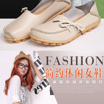 Women Flats Hot Sell Colourful Leather Women Loafers Ballet Pointed Toe Flats Ladies Shoes Loafers Plus Size 44 Zapatos De Mujer
