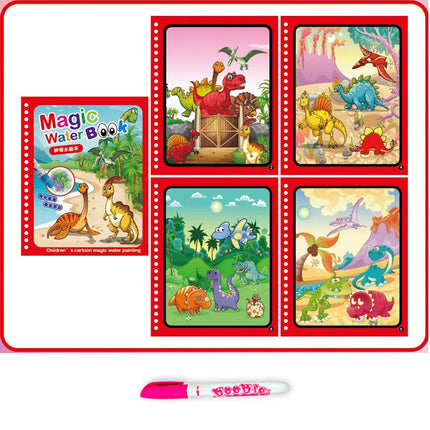 Magic Water Doodle Books Kids Toddlers Drawing Toys Cute Cartoon Unicorn Ocean Forest Animal Reusable Water Painting Cardboard
