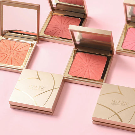 IMAGIC Brightening Highlighter&Cheek Blush Palette Professional Brighten 8-Color Repair Smooth Oil-Control Natural Pressed Makeu