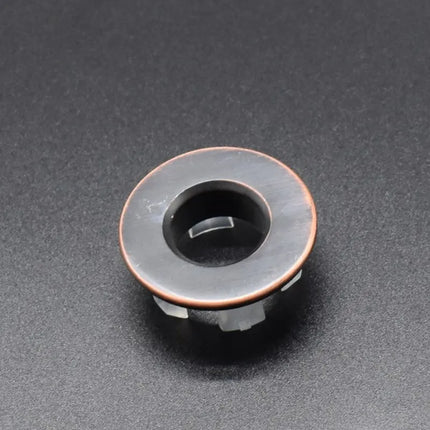 Overflow Hole Decorative Cover Copper 1Pcs Sink Hole Round Overflow Cover Insert Black Basin Sink Bathroom Faucet Insert Ring