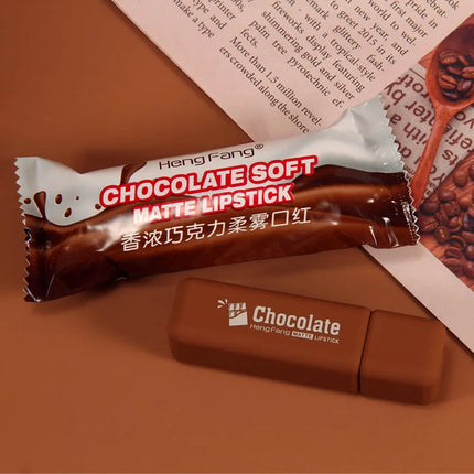 Chocolate Shape Matte Liquid Lipstick Waterproof Innovative Lovely Lip Glaze Velvet Lasting Lip Gloss Lip Makeup Tint Cosmetic