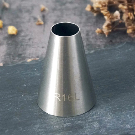 #R16L R18L R22L Large Size Round Piping Nozzle Cake Cream Pastry Tools Stainless Steel Icing Tips For Cupcake Decorating