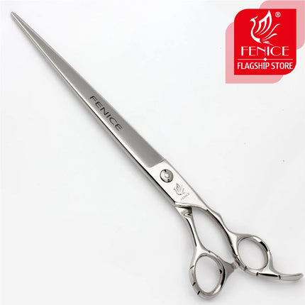 Fenice 7 /7.5/8/ 8.5/ 9 inch dog scissors for dog grooming  straight cutting pet grooming shears ножницы tesoura non-slip handle