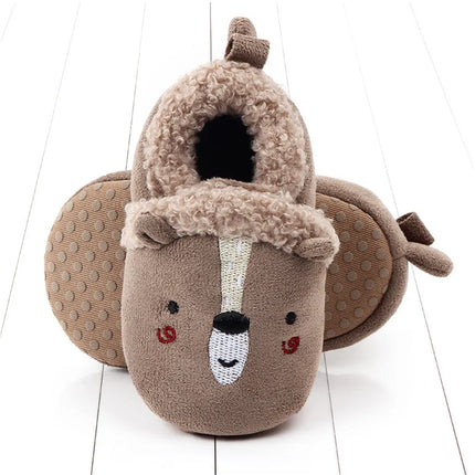 Super Keep Warm Infant Slippers Toddler Baby Shoes Baby Boy Girl Knit Crib Shoes Cute Cartoon Anti-slip Prewalker Baby Slippers