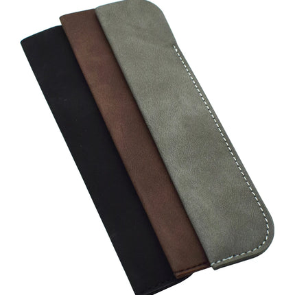 Soft Pencil Case Holder For One Pen PU Leather Pencilcase Writing Materials Stationery Storage Bag Office School Supplies Gift