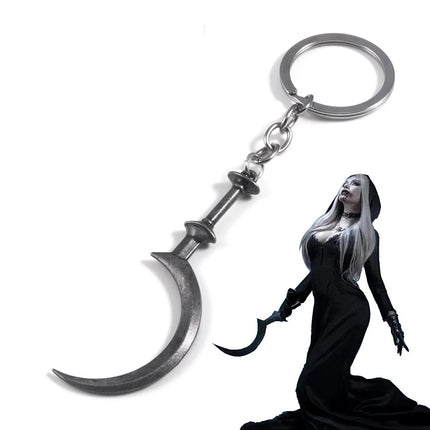 Game Residents Evils 8 Village Keychain Vintage Six-Winged Unborn Key Pendant Keyring For Men Women Bag Car Key Holder Jewelry