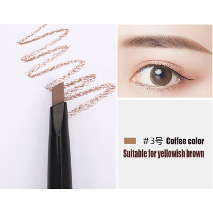 5 Colors Double Head Eyebrow Pencil Waterproof Long Lasting Sweat-proof Natural Wild Brows Shaping Drawing Easy Coloring Makeup