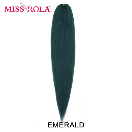 Miss Rola Synthetic 26 Inches 75g Kanekalon Hair Wholesale Bulk Braid Hair Extension Pre Stretched Pink Blonde Twist Jumbo Braid