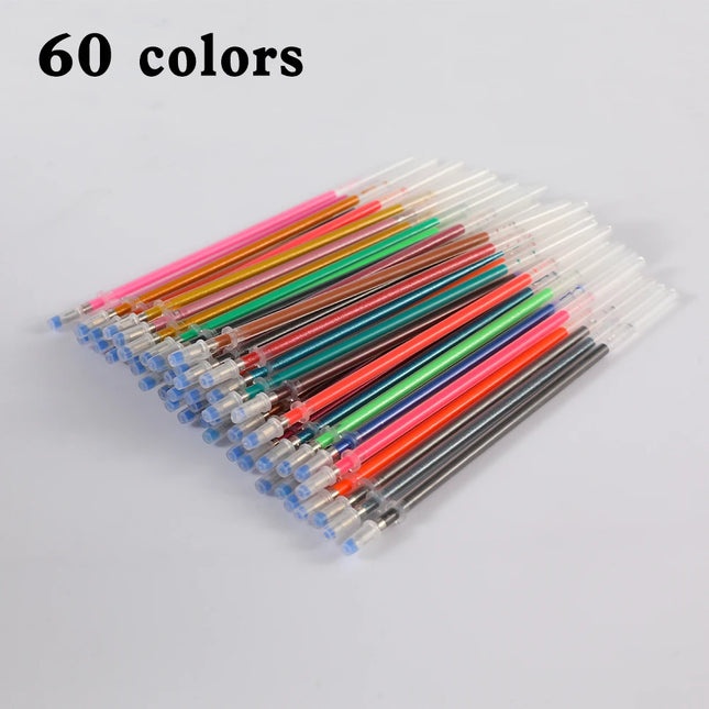 0.5mm 100 Colors Ballpoint Pen Fluorescent Refills Color Flash Pen Smooth Ink Painting Graffiti Pens Student Stationery 04116