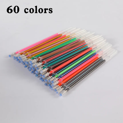 0.8mm 100 Colors Ballpoint Pen Fluorescent Refills Color Flash Pen Smooth Ink Painting Graffiti Pens Student Stationery 04116
