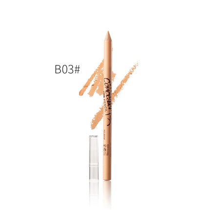 Face Dark Circle Concealer Pen Cover Up Acne Scars Fine Lines Wooden Handle Soft Cream Waterproof Face Contour Pen Face Makeup