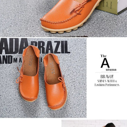 Women Flats Hot Sell Colourful Leather Women Loafers Ballet Pointed Toe Flats Ladies Shoes Loafers Plus Size 44 Zapatos De Mujer