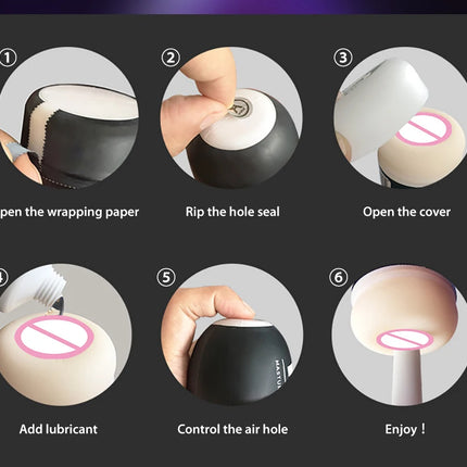 Realistic Vagina Anal Oral Deep Throat Masturbation Cup Vacuum Sucking Soft Silicone Male Penis Glans Trainer Sex Toy for Men