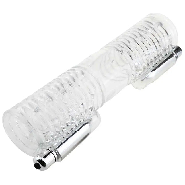 Gay Couple Vibrator Man's Delay Lasting Trainer Double Adult Sex Toys for Men Penis Massager with 2 Caps Male Masturbator