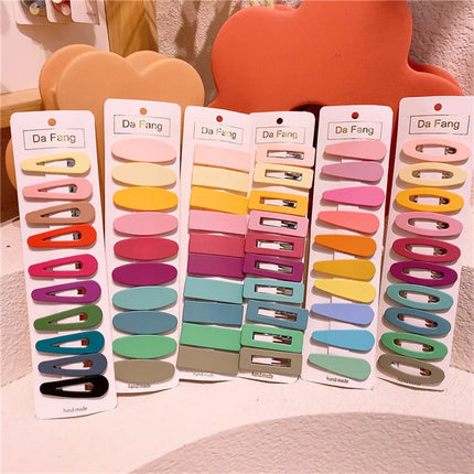 10Pcs/Set Baby Girl Hair Clips Kid Cute Colorful Hairpins Water Droplets Bangs Barrette Headdress Children Hairs BB Clip Hairpin