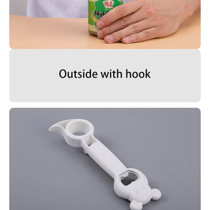 Multifunctional Four-In-One Safety Can Bottle Opener Household Canned Bottle Cap Screwing Device Home Tool