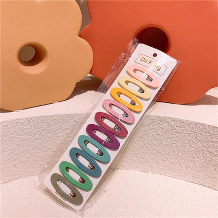 10Pcs/Set Baby Girl Hair Clips Kid Cute Colorful Hairpins Water Droplets Bangs Barrette Headdress Children Hairs BB Clip Hairpin