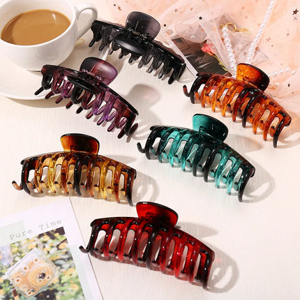 Hot Sale Solid Color Claw Clip Large Barrette Crab Hair Claws Bath Clip Ponytail Clip For Women Girls Hair Accessories Gift