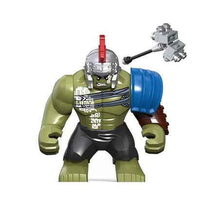 Superhero Figure  Panther Red Hulk Big Size Crocodile Thanos Hulk Building Blocks Children Assembled Educational Toys