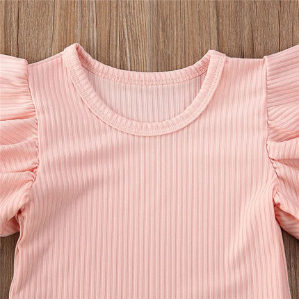 0-18months Newborn Baby Girl Rompers Ruffle Short Sleeve Bodysuit For Infant Girls Solid Black Pink White Summer Playsuits