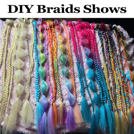 24 Inch Jumbo Braids for Hair Extensions Purple Synthetic Braiding Hair Accessories 100G/Pack Women DIY Hair for Crochet Braid
