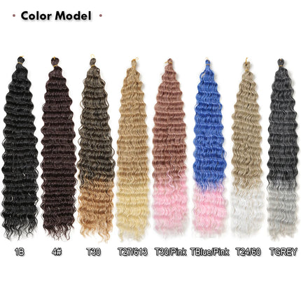 Deep Twist Crochet Hair Synthetic Soft Afro Curs Ombre Braiding Hair Extensions 60Stands  African Braided Hair For Women