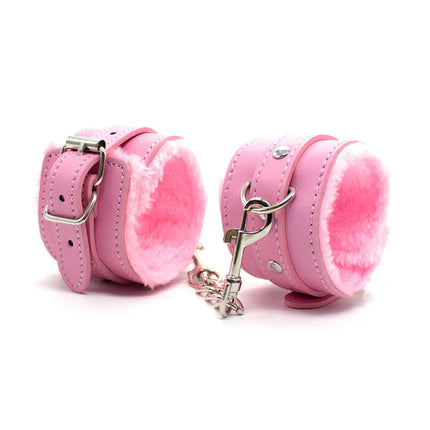 Leather Plush Hand Ankle Cuffs Bdsm Bondage Adult Games Restraints Foot Fetish Sex Toys For Couples Women Erotic slave Handcuffs