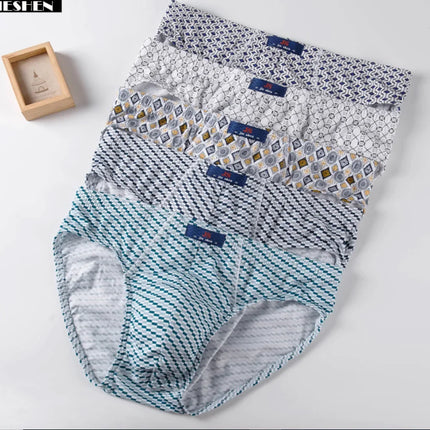 100% Cotton Briefs Mens Comfortable Underpants Man Underwear M/L/XL/2XL/3XL/4XL/5XL 5pcs/Lot Free & Drop Shipping