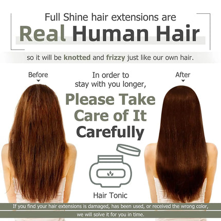 Full Shine PU Clip Hair Extensions Remy Human Hair 100g Seamless Invisible Clip In Extensions Human Hair Balayage Color Blonde